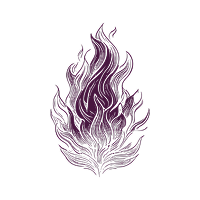 Illustration of flames representing inflammation and its role in disease pathogenesis and comorbidity burden in chronic obstructive pulmonary disease (COPD).